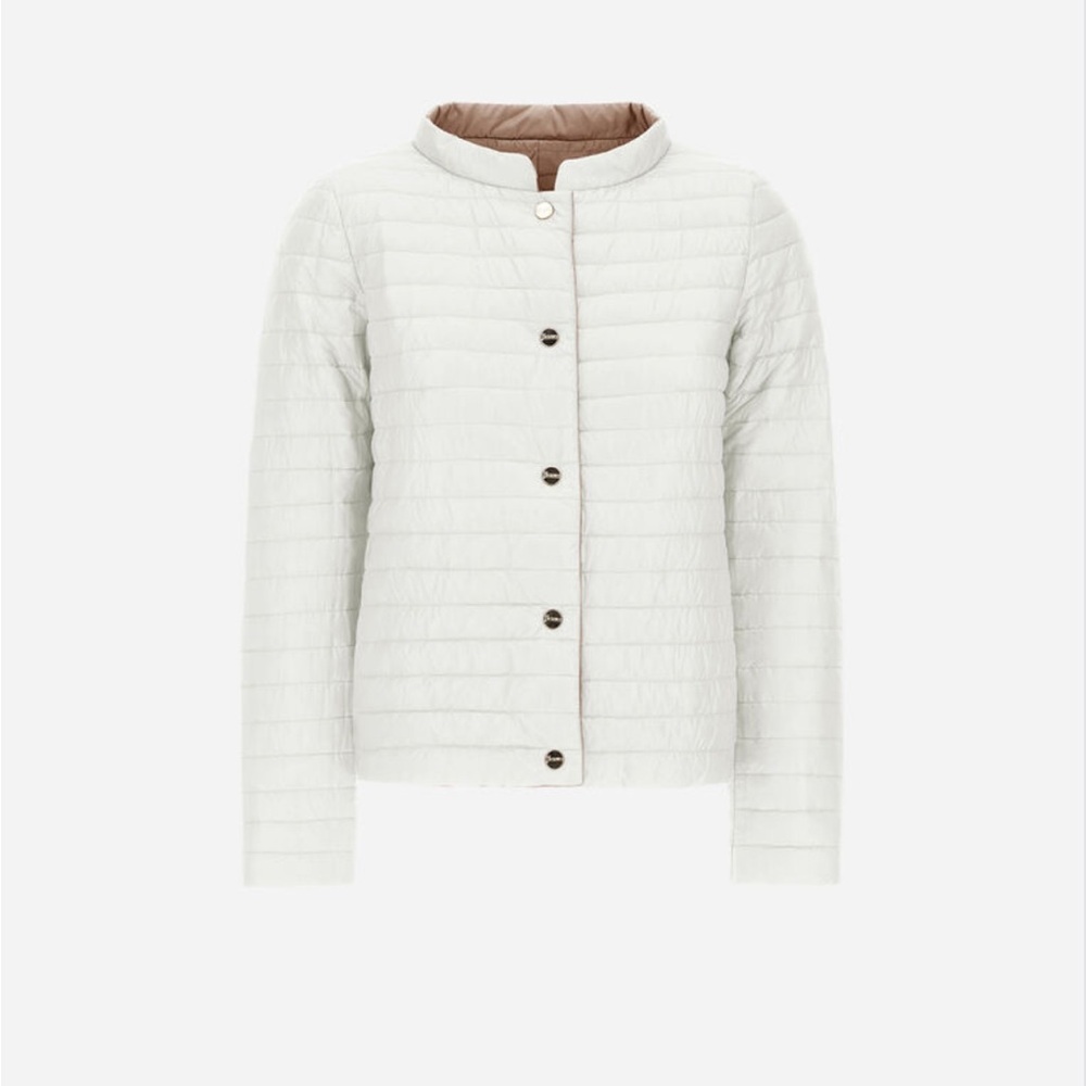 Herno White/ Camel Reversible Down Jacket - Size Medium/40